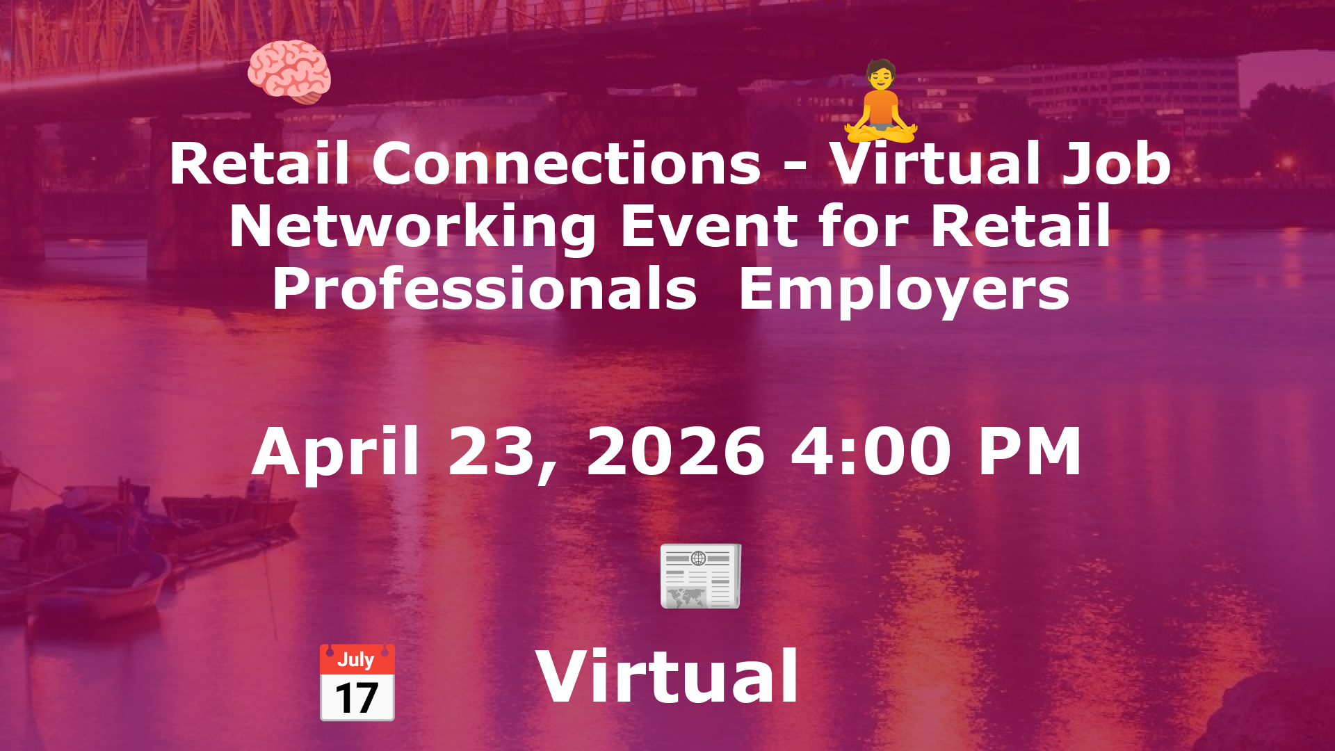 Retail Connections - Virtual Job  Networking Event for Retail Professionals  Employers event image